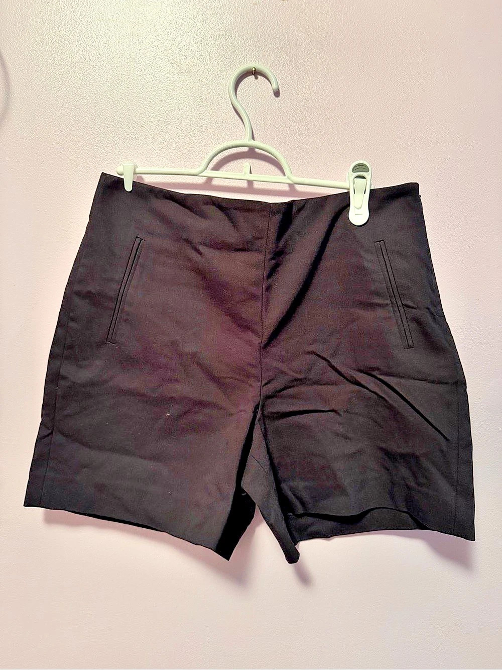 Contemporaine Stretch Twill Plain Short Bermuda Shorts Black Size 4